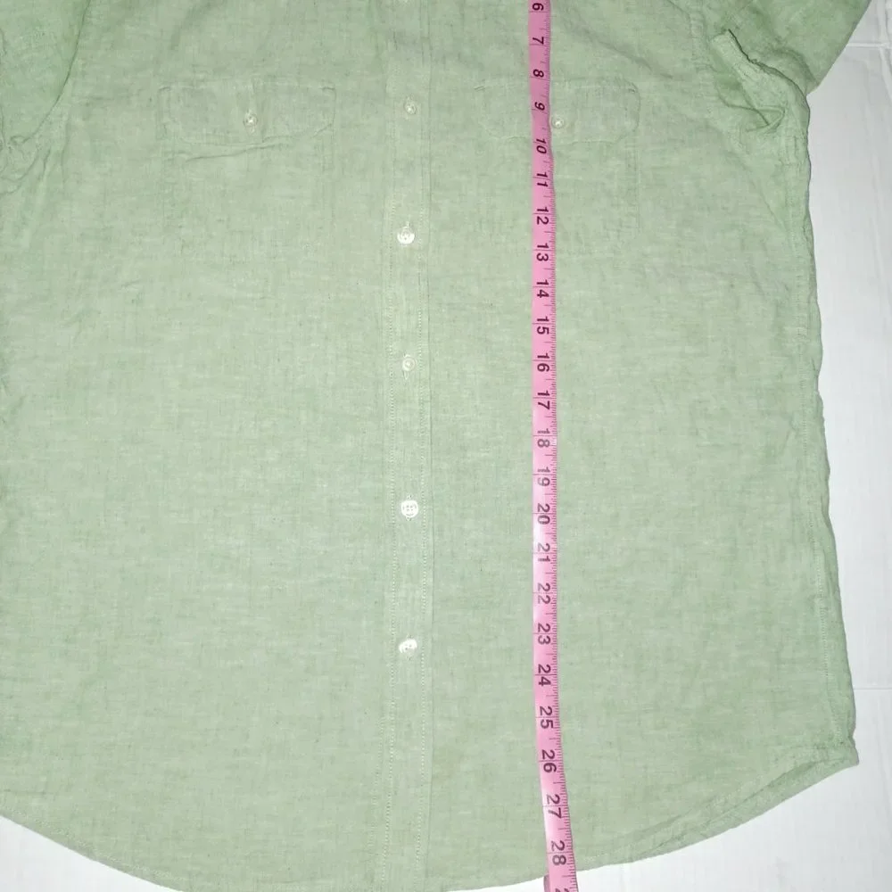BANANA REPUBLIC MEN'S SHORT SLEEVE BUTTON DOWN SHIRT